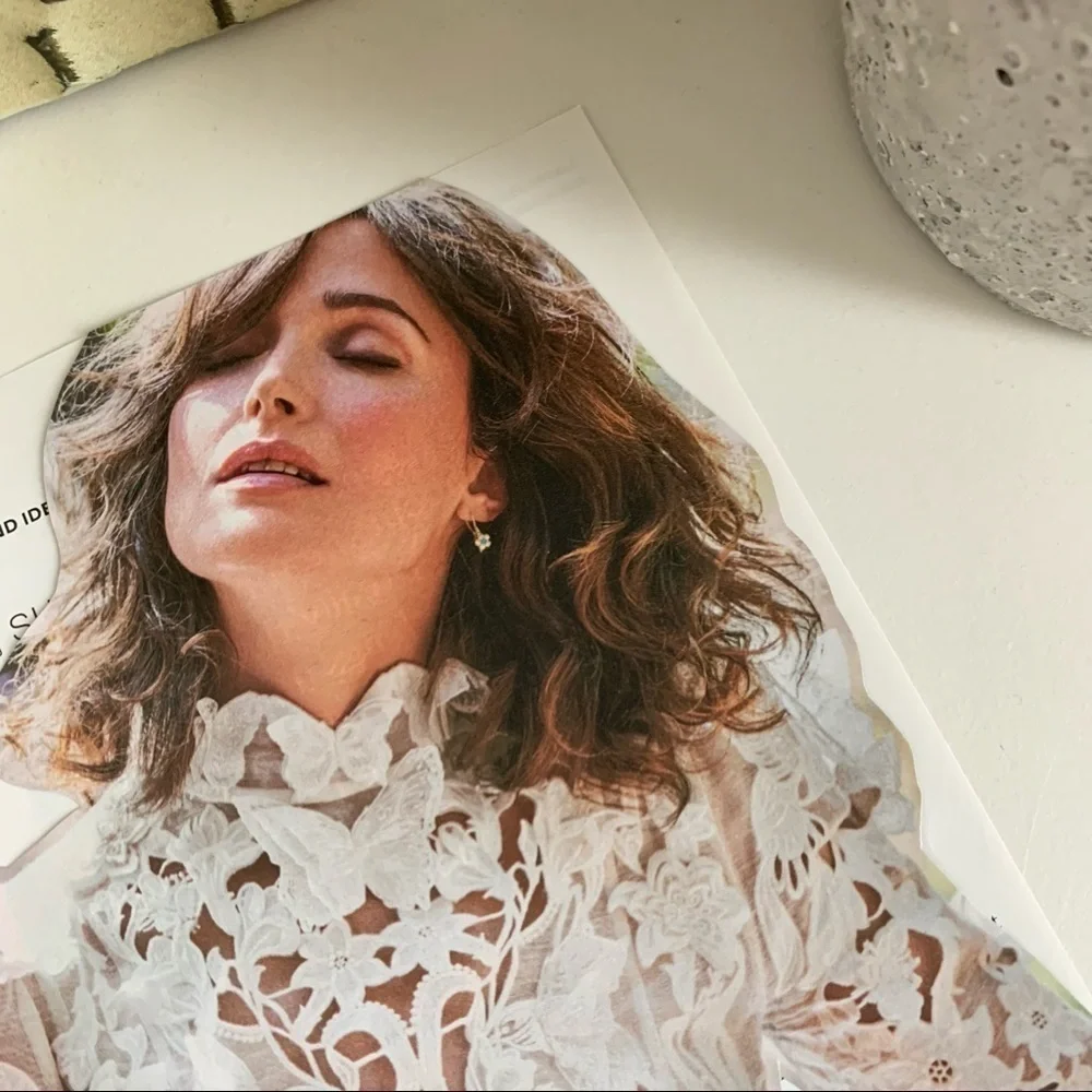 Editorial Collage‎ Wall Art Rose Byrne Lace Blouse Chic Modern Aesthetic